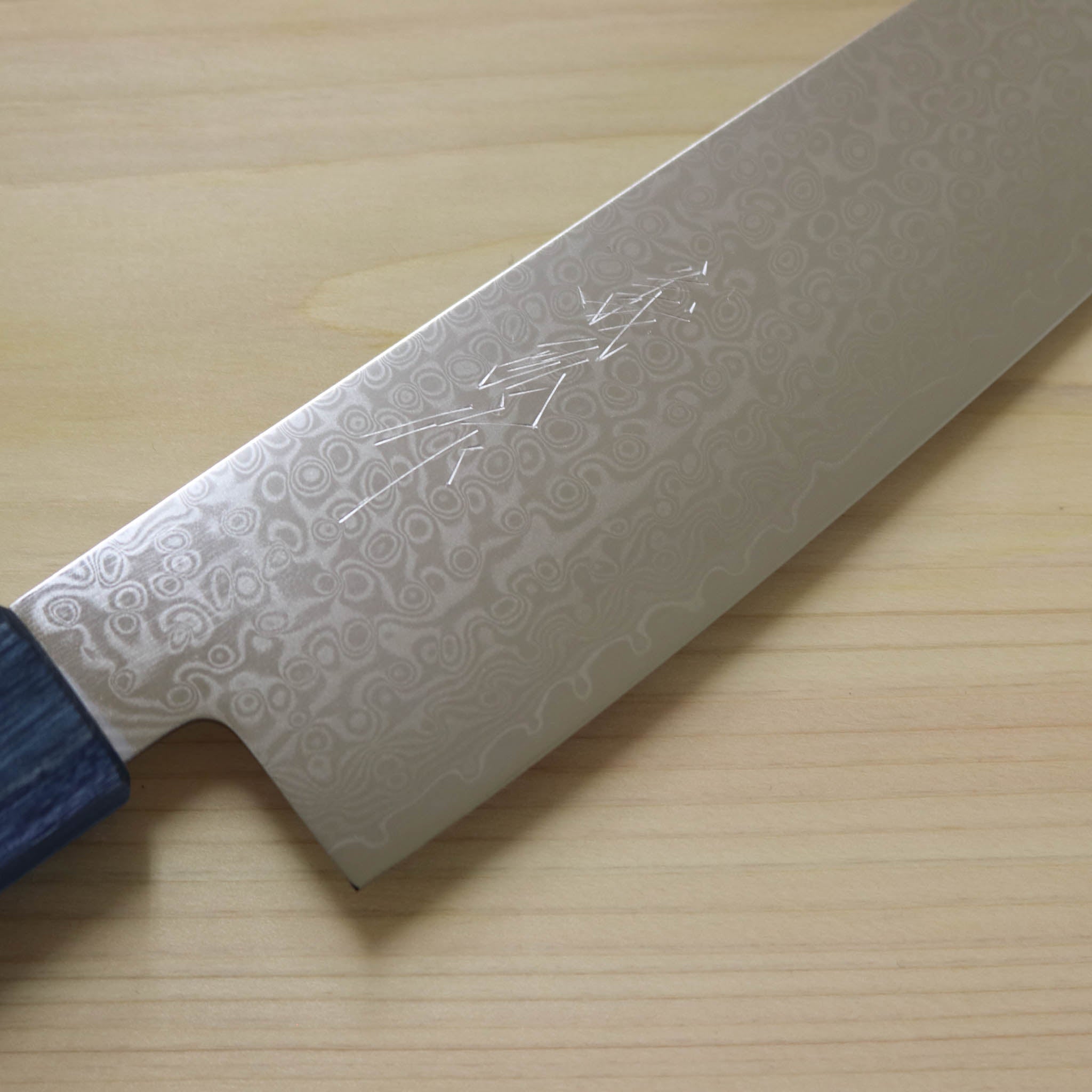 堺打刃物 包丁 | ダマスカス67層 三徳 18cm 両刃 | 暁ハンドル 桐箱入り