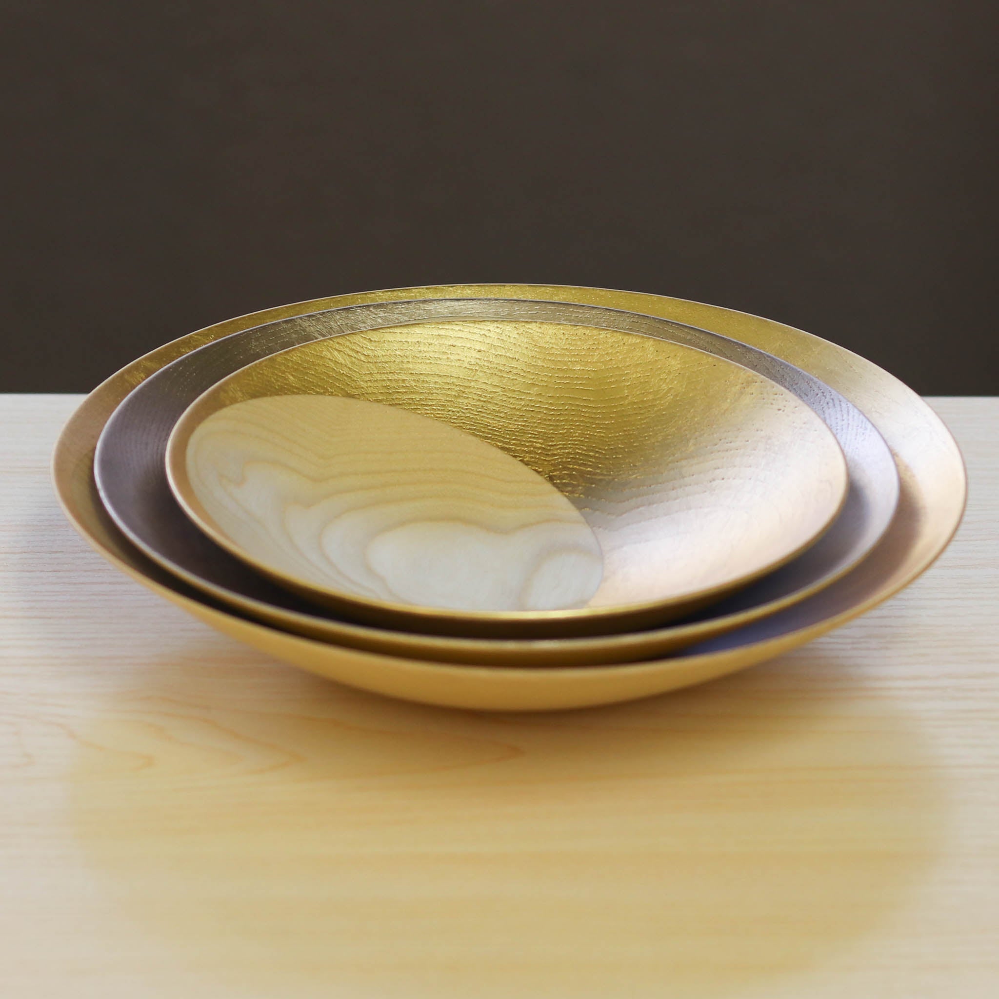 金沢金箔 | 木製ボウルセット | S・M・L | 箔座