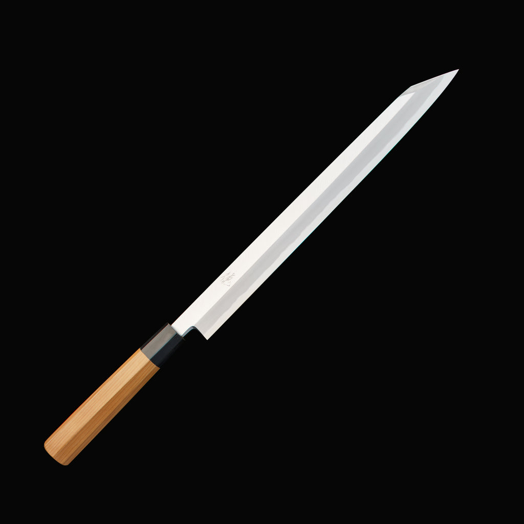 堺刃物】刺身 蛸引 包丁白ニ鋼尺水牛角柄