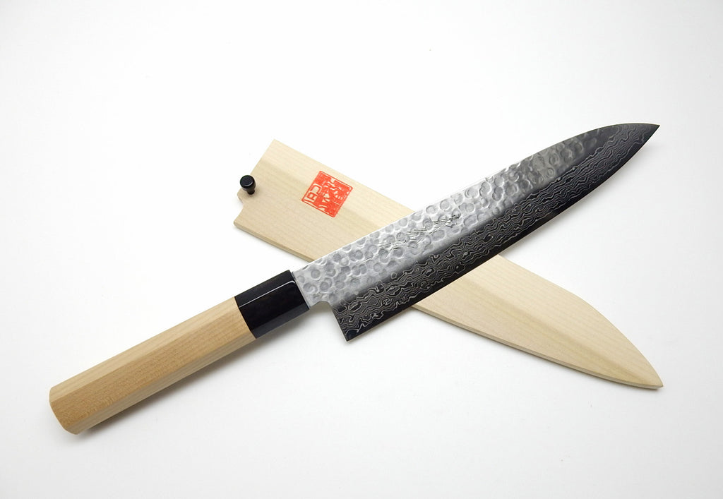 義弘《NSWシリーズ》AUS10 45層鎚目ダマスカス和牛刀【水牛八角柄