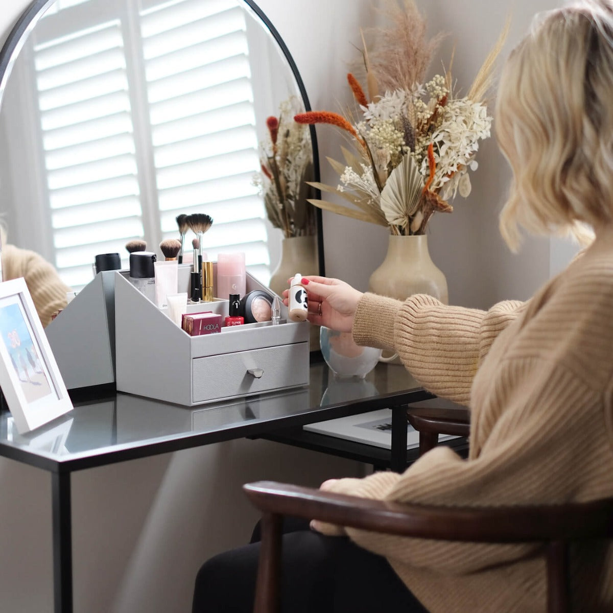 Classicメイクアップ オーガナイザー ペブルグレー – STACKERS LONDON