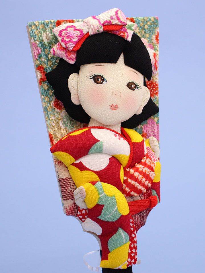 押絵羽子板 8号 昭和レトロモダン 右向き スタンド付き – 寿鳳人形の東芸