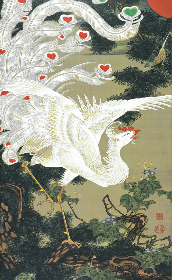 名画複製画掛け軸 老松白鳳図 伊藤若冲 – 寿鳳人形の東芸