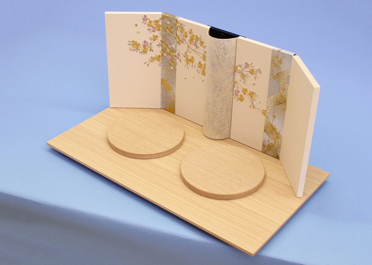 99雛人形・平台屏風セット 幅60cm 20号 日和桜刺繍親王台付き – 寿鳳