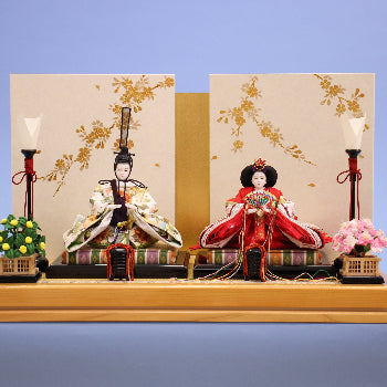 雛人形五段飾り 小芥子刺繍親王十五人しだれ桜 – 寿鳳人形の東芸