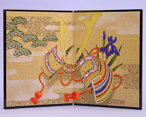 屏風・衝立 高さ33cm 11号二曲屏風 兜 – 寿鳳人形の東芸