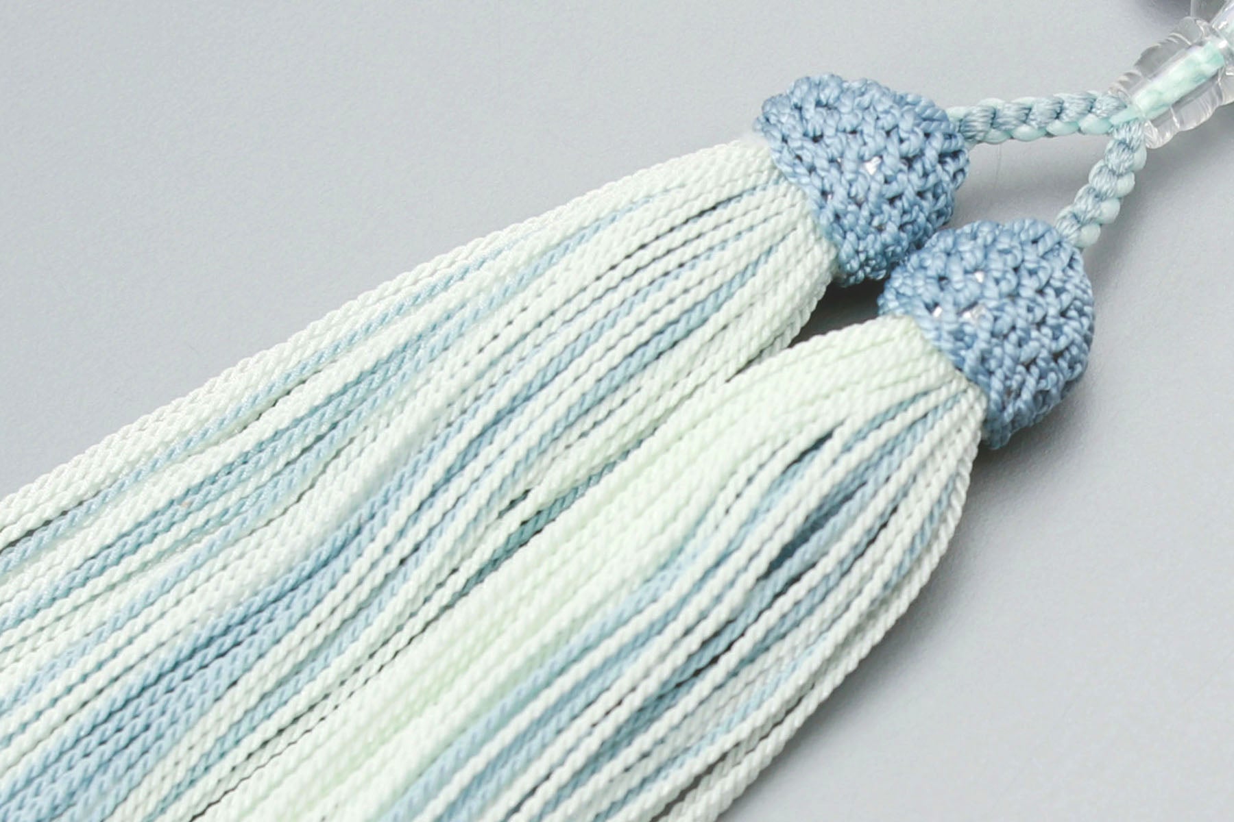 数珠 念珠 女性用 ブレスレット 京都宝珠 ブルーレースメノウ玉 水晶