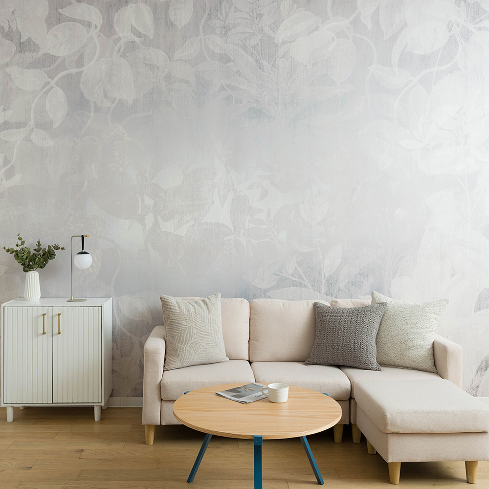 破れにくくて貼りやすいドイツ製ミューラル壁紙 Grayish Flora