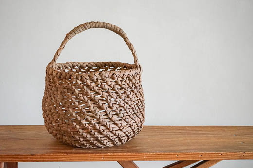 長野 やまぶどう ななめ編み（丸）