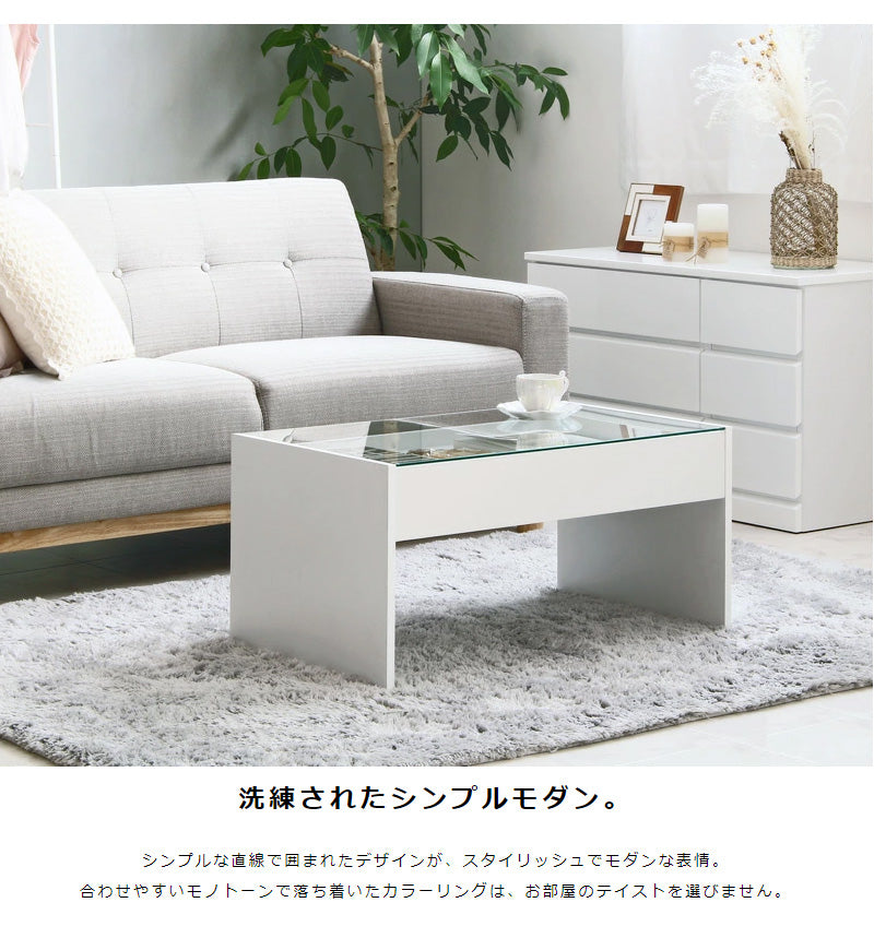 テーブル ガラステーブル ディスプレイ式 コレクションテーブル