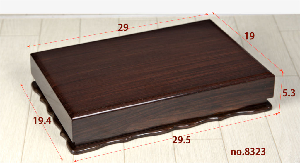 ギャラリー小物:紫檀 文箱(かぶせ蓋) 若畑作 巾29cm 大阪唐木指物 no