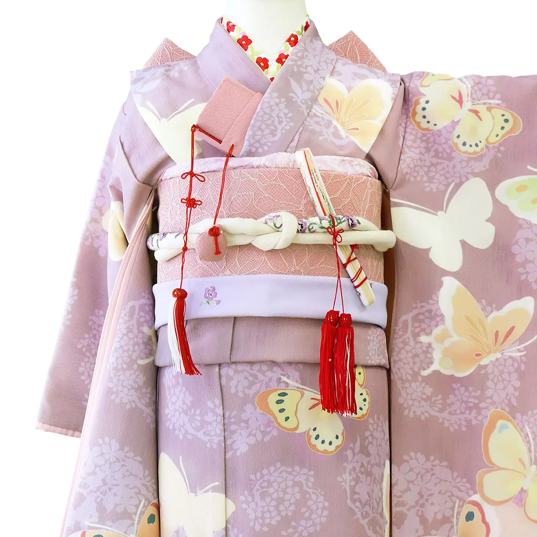 JILLSTUART》蝶々と小花の着物／七五三・七歳女の子 | 宅配着物