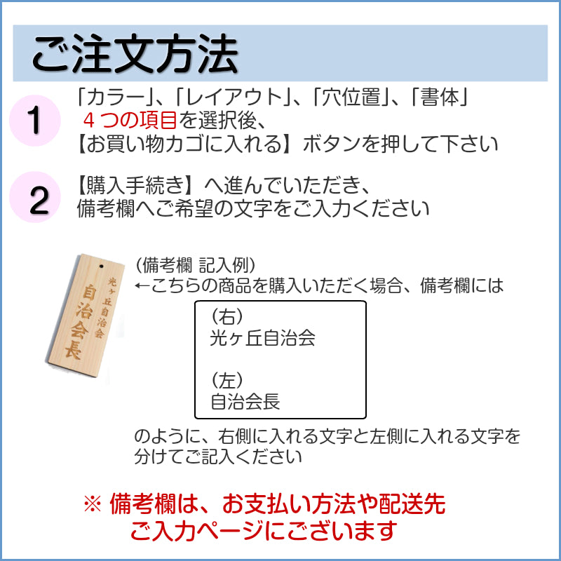 町内会・自治会用 案内プレート 穴あけ加工済み 取り付け簡単 | 表札