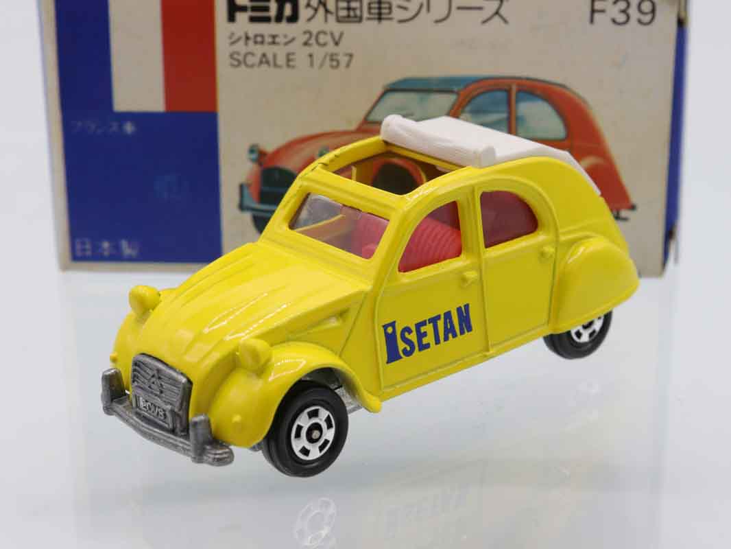 ミニカーショップ ケンボックス トミカ 青箱☆F39☆シトロエン2CV(黄