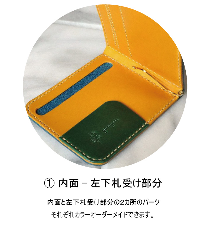 マネークリップ 札ばさみ カードポケット付 イタリアンレザー カラー