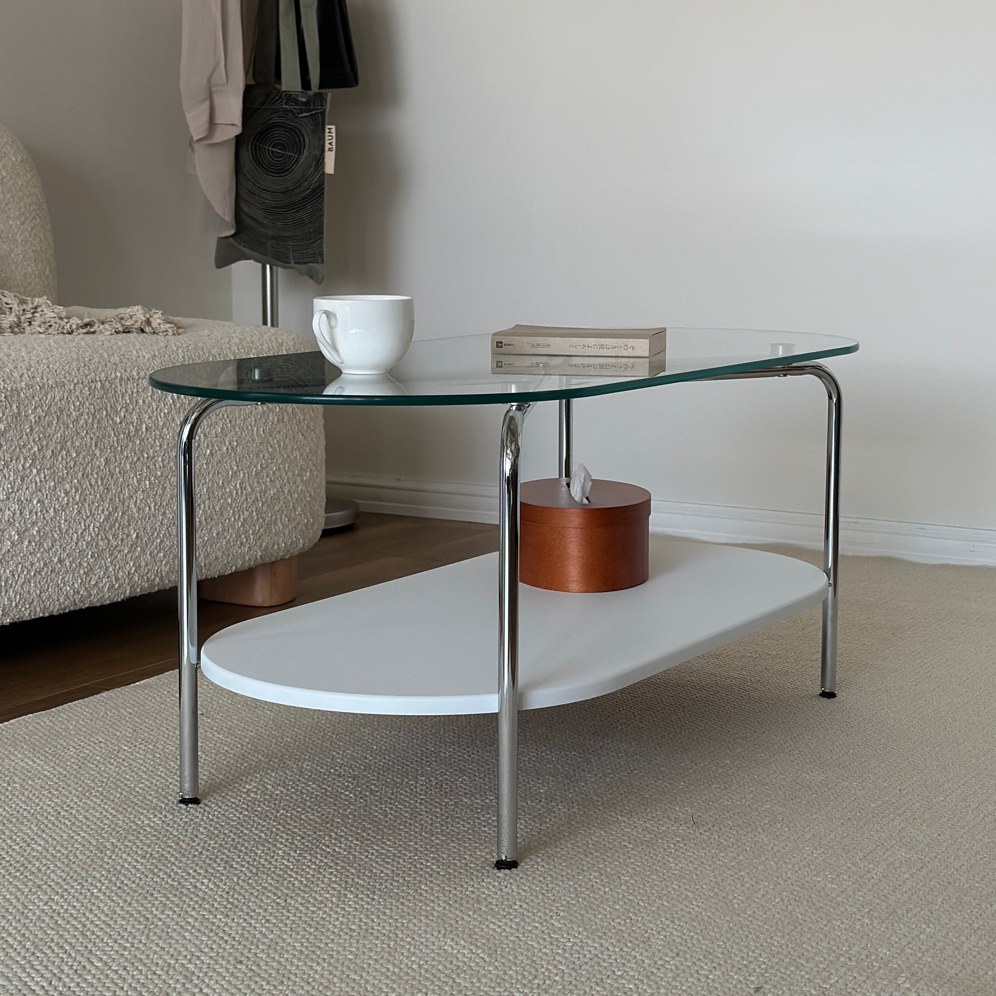 テーブル｜ガラスセンターローテーブル - territory