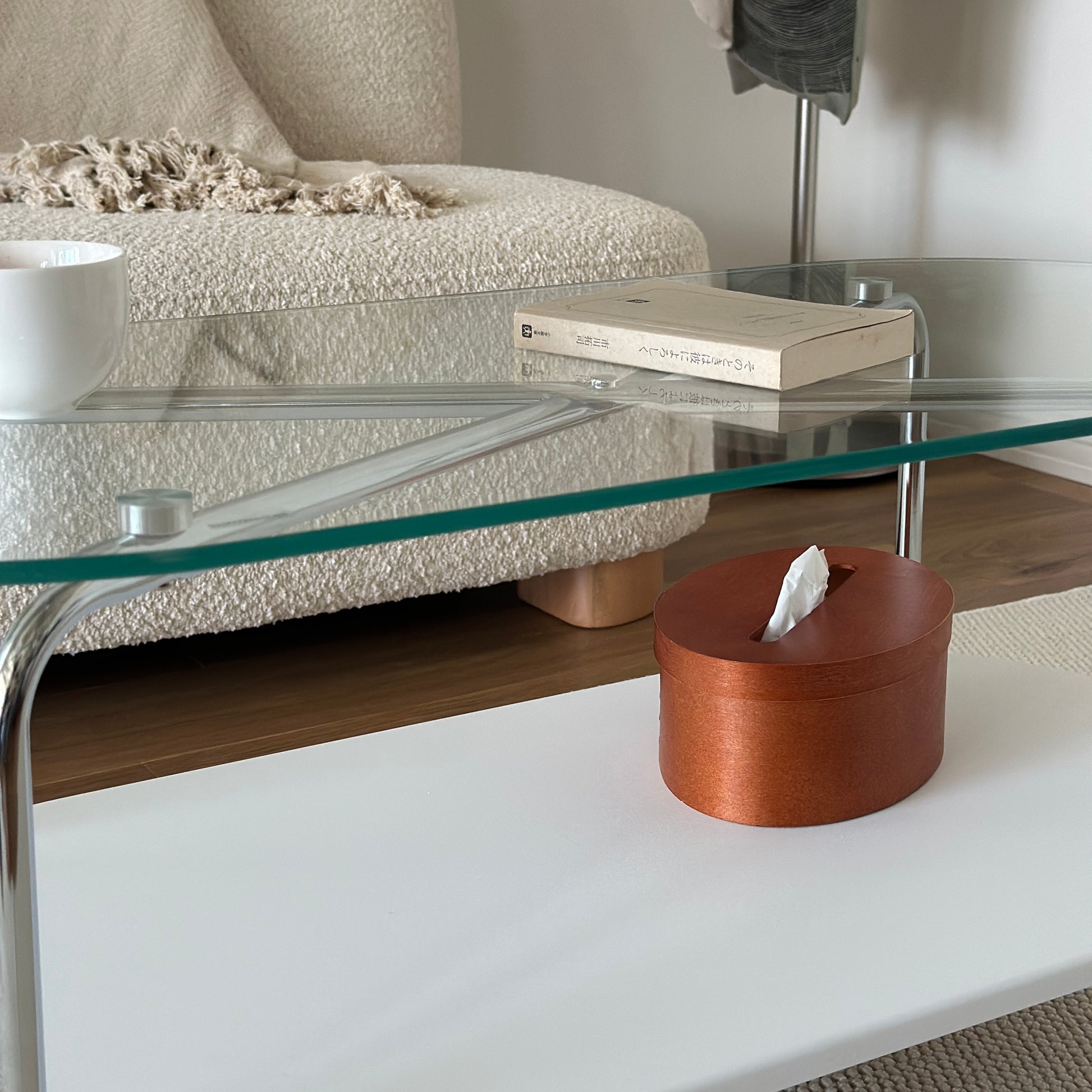 テーブル｜ガラスセンターローテーブル - territory