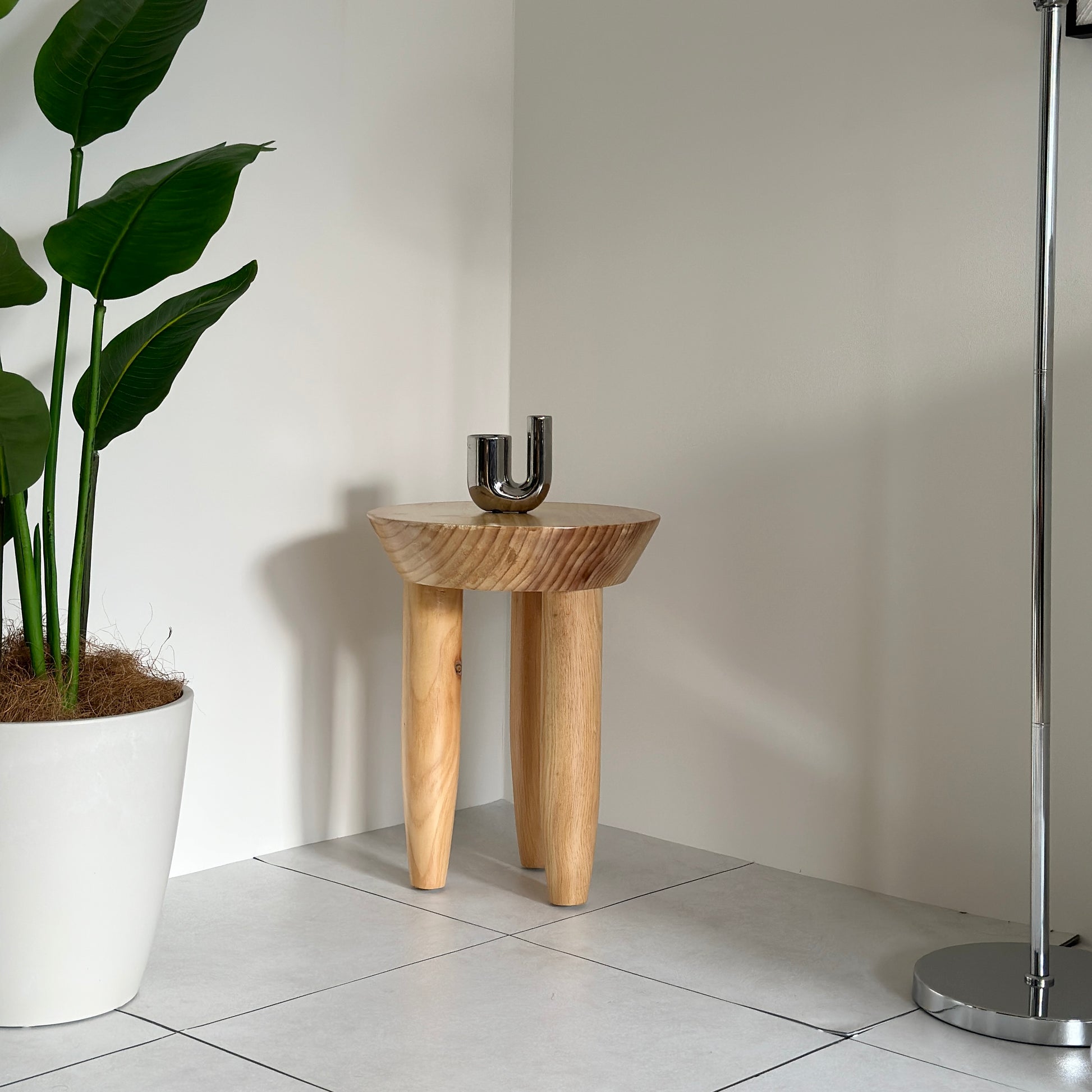 スツール｜ぽってり脚ウッドスツール - territory