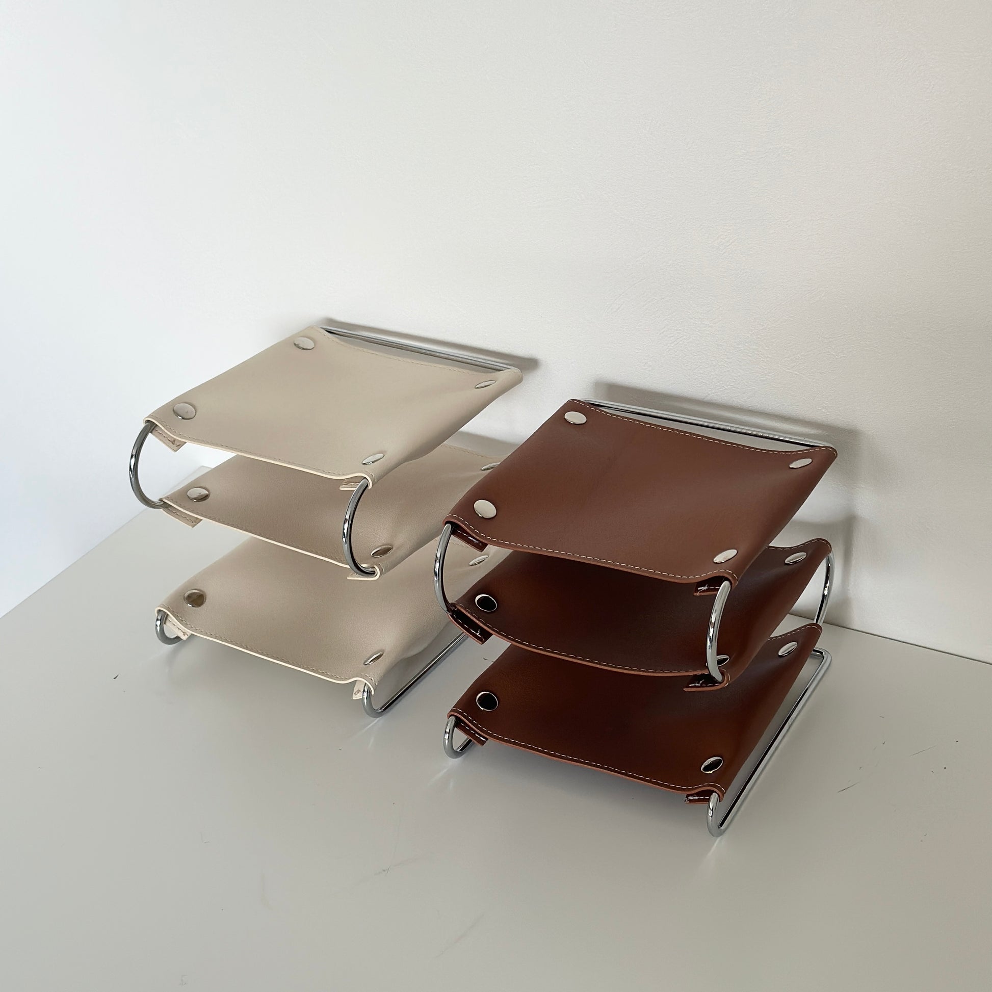 トレイ｜レザー調3段トレイ - インテリアセレクト territory