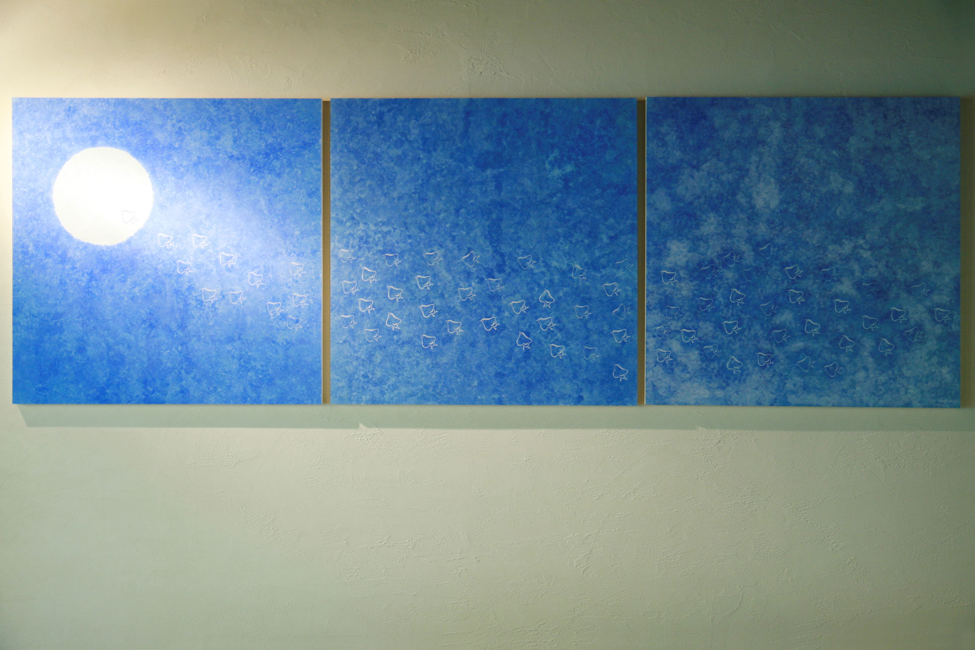 inochi いのち丨唐紙アート作品・ブルーアート（青い絵画） | 唐長本店