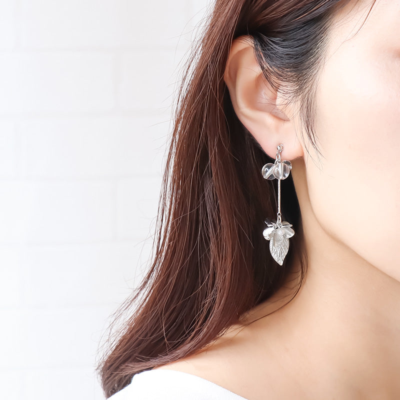 レシピNo.KR1052 メタルフラワーのスウィングイヤーアクセサリー2種