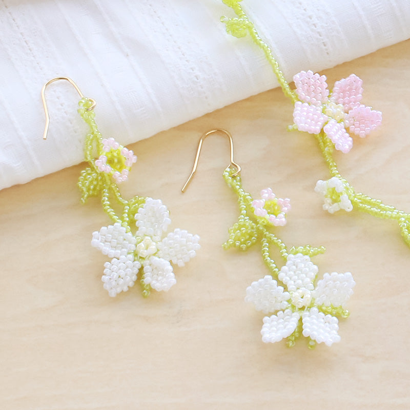 レシピNo.KR1144 ステッチのオヤ風ネック＆ピアス(No.1482) – 貴和