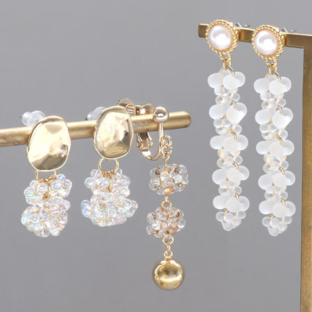 レシピNo.KR0736 チェコファルファーレのイヤーアクセサリー3種 – 貴和