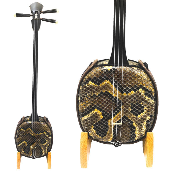 三線本体 ヘビ皮 沖縄本島黒木マカビ型 強化張り 本格 当時24万 三線