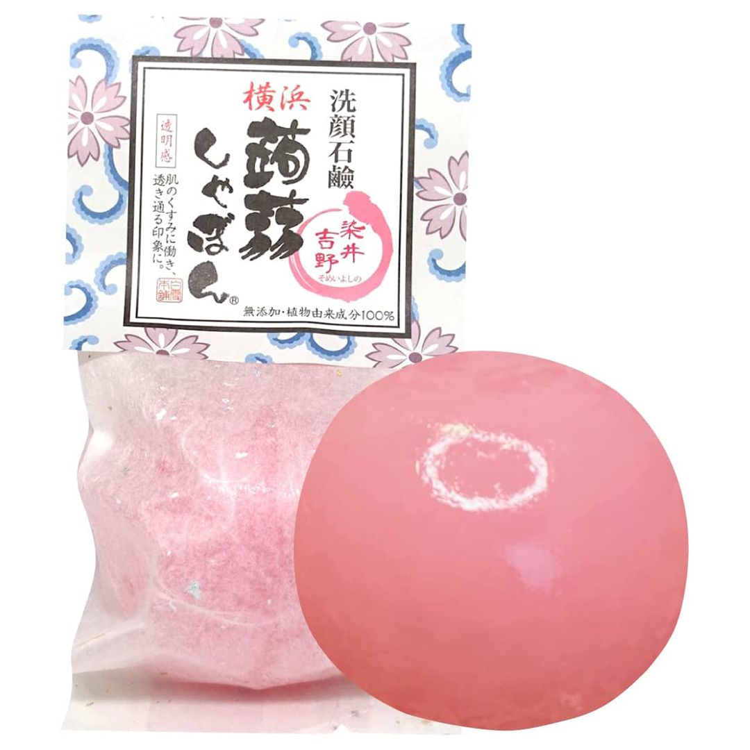 洗顔 洗顔石鹸 横浜蒟蒻しゃぼん 染井吉野（そめいよしの） – 蒟蒻