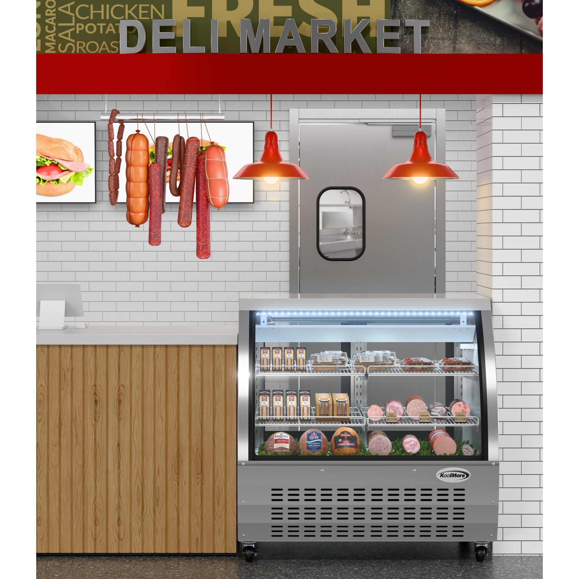 47 in. Deli Display Refrigerator - 18 Cu Ft. RD18C-SS. – Koolmore