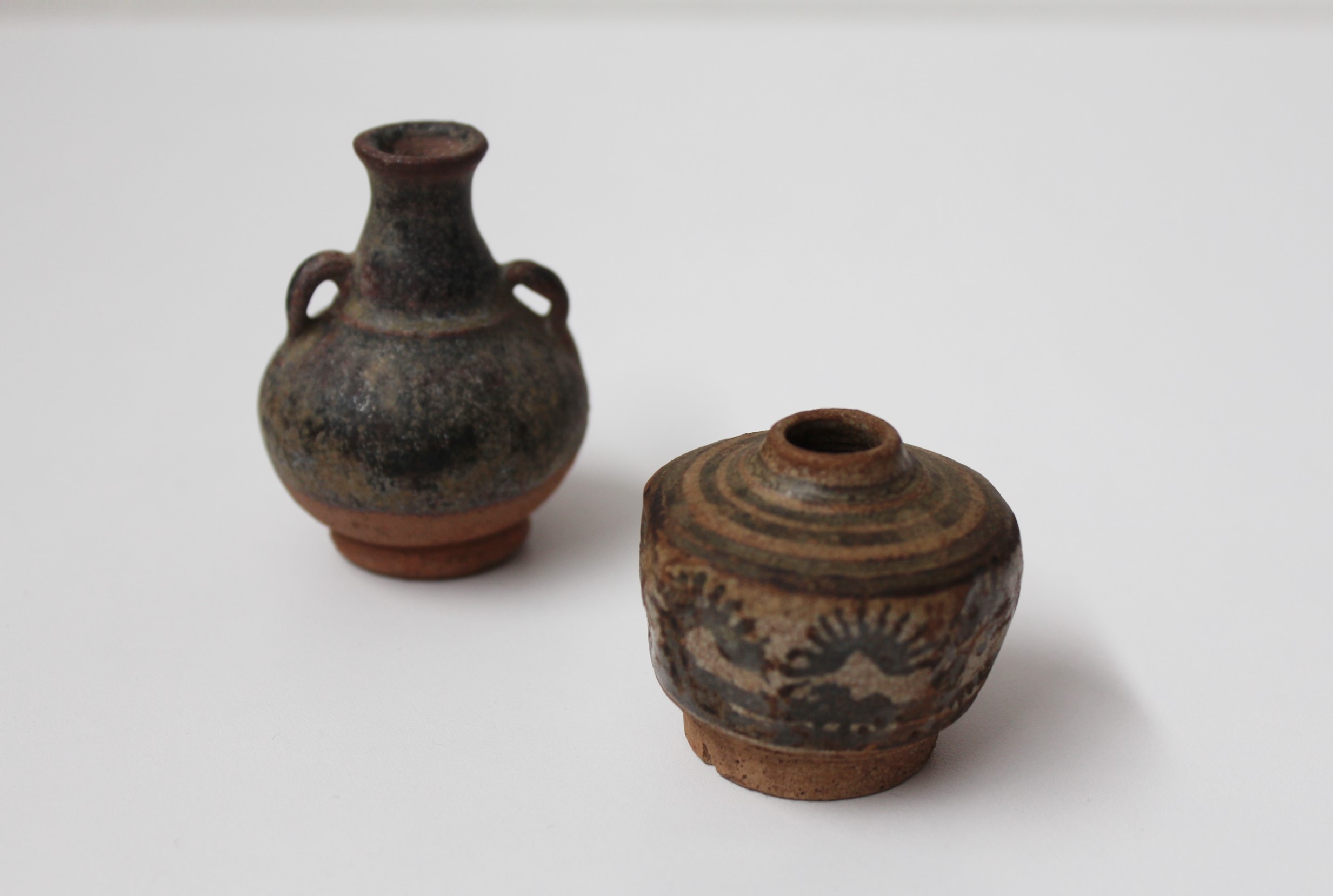 蔵から凄い雰囲気のあるフタ付きの壺が出てきた、茶道具、古美術品、壷