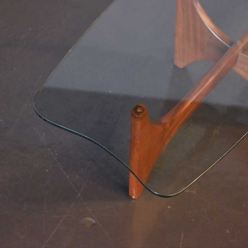 ヴィンティージ ミッドセンチュリー ガラストップ センターテーブル