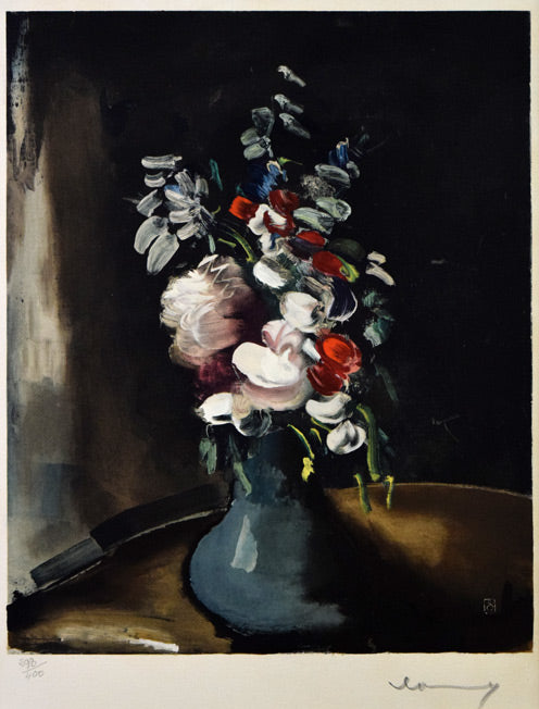 モーリス ド ヴラマンク（Maurice de VLAMINCK）「花瓶の花」銅版画