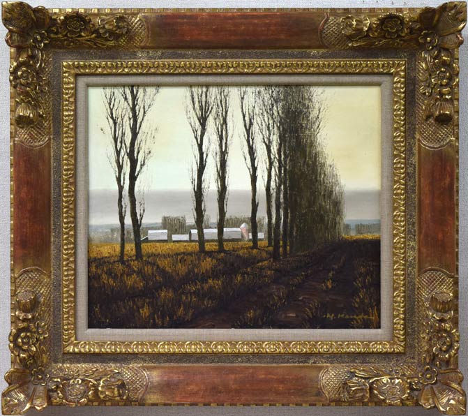 神田日勝「風景」油絵・SM 絵画買取・販売の小竹美術