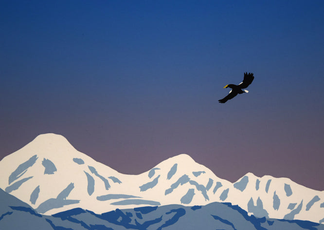 栗谷川健一「知床旅情（羅臼）」シルクスクリーン版画 絵画買取・販売