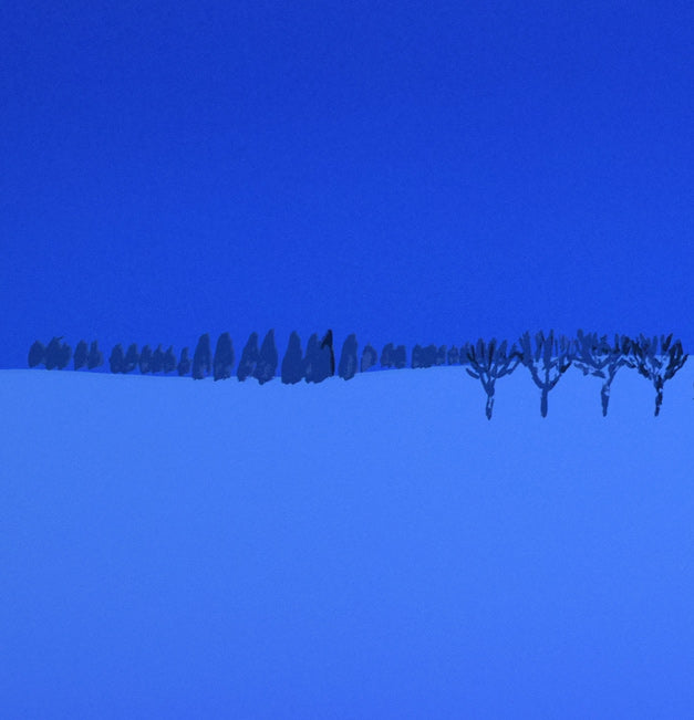 栗谷川健一「雪あかり」シルクスクリーン版画 絵画買取・販売の小竹美術