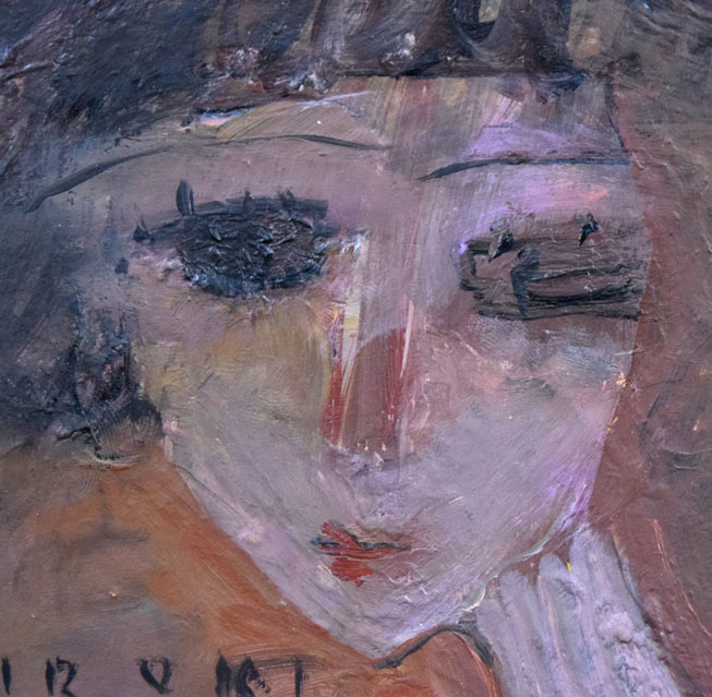 織田広喜「少女」油絵・F3号 絵画買取・販売の小竹美術