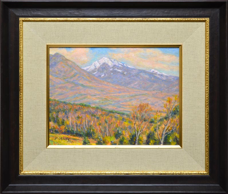 牧野宗則「赤い風」木版画 絵画買取・販売の小竹美術