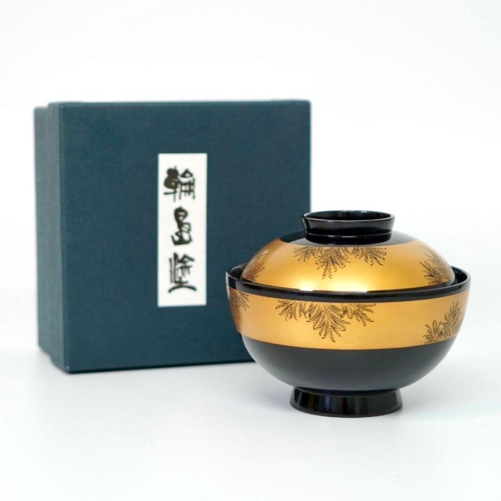 輪島 沈金 吸物椀 – 漆器 高翆