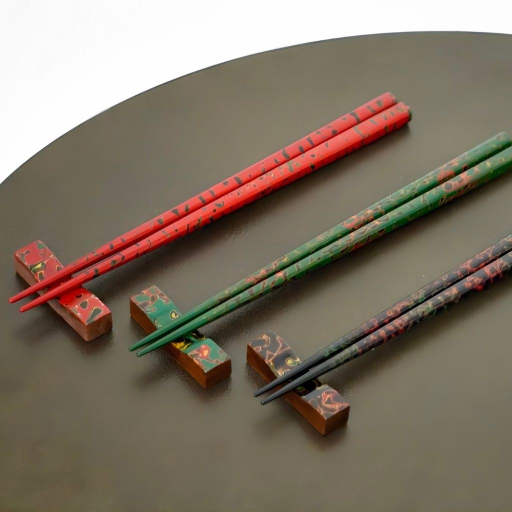 津軽 唐塗 角箸置き – 漆器 高翆