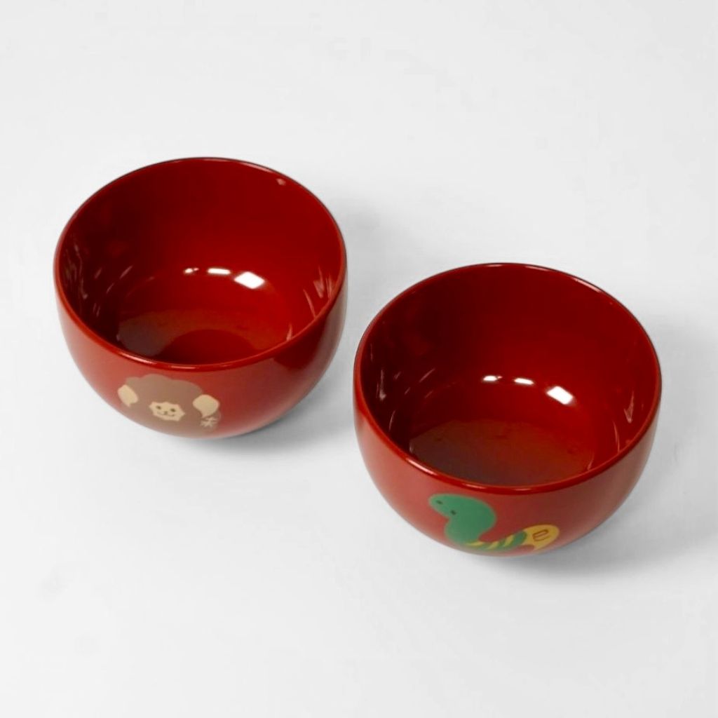 越前 干支汁椀 赤 – 漆器 高翆