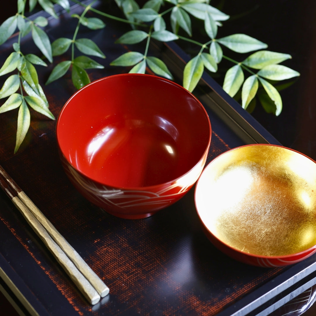 越前塗 布かすみ 長角膳 – 漆器 高翆