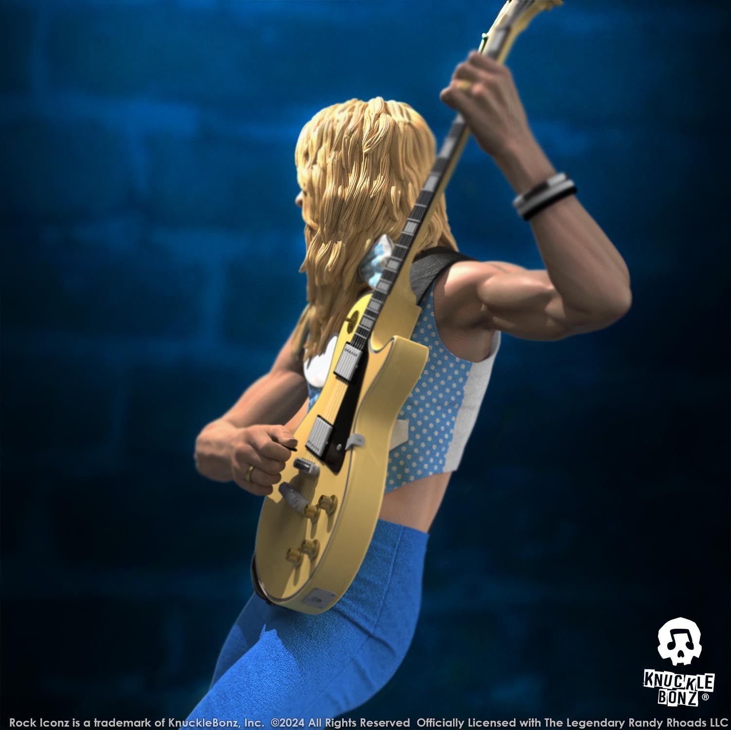 Randy Rhoads IV The Early Years Blue Version KnuckleBonz Statue