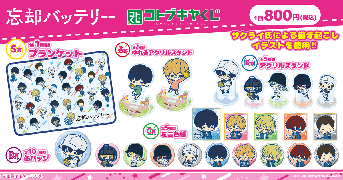 コトブキヤくじ TVアニメ「忘却バッテリー」 | コトブキヤくじ