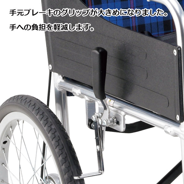 車いす 介助用 車椅子 KS30M ノーパンク 背折れ＆介助ブレーキ付き