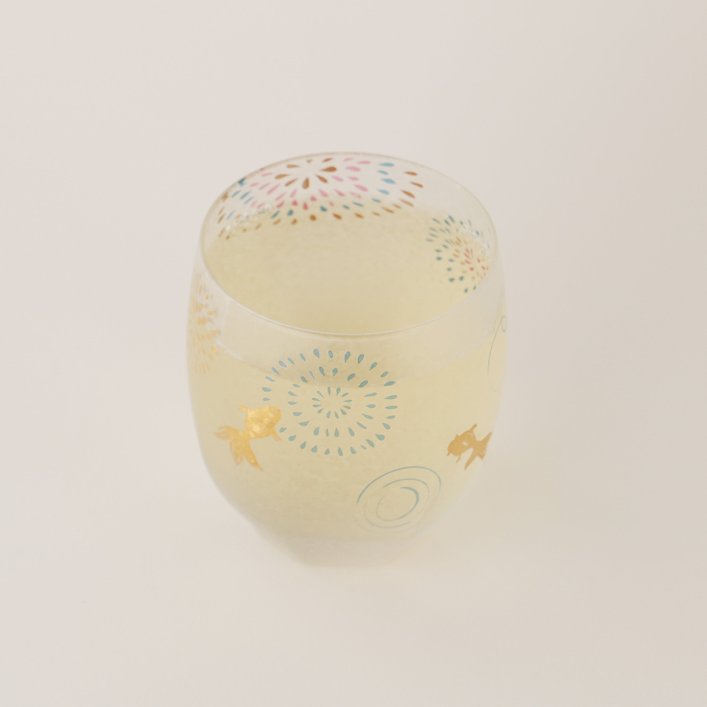 水面に映る花火が水紋と重なるロックグラス | の酒器・グラス