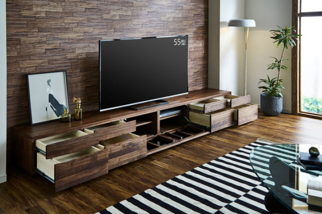 サイズオーダー可】天然木、無垢材使用テレビボード 風雅プレミアム 幅