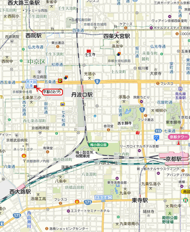 アクセス地図 京都のおうちABC