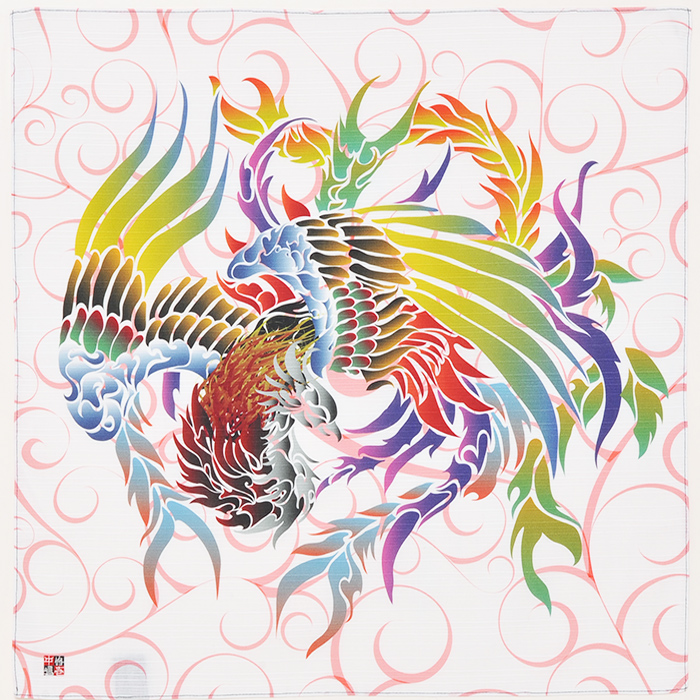 鳳凰×唐草風呂敷 | 京都風呂敷どっとこむ運営 京都風呂敷OEM製造