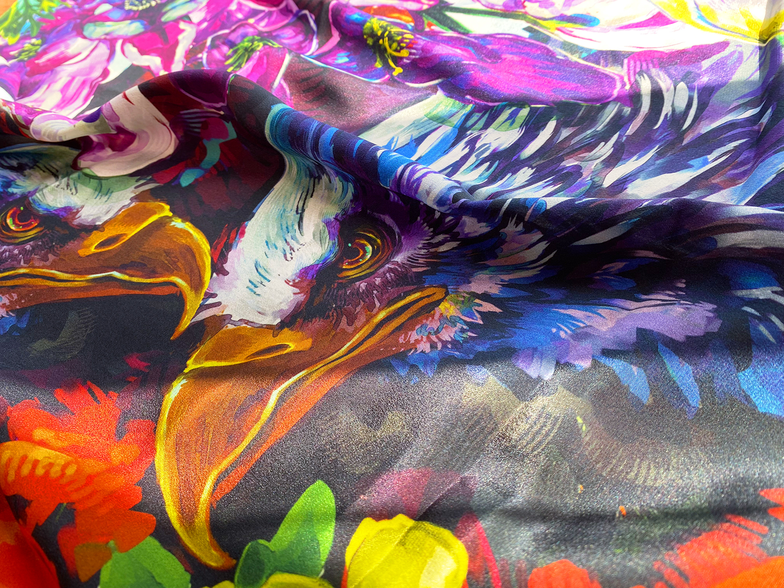 オリジナルアートシルク風呂敷スカーフ（正絹）絹100％をつくりませんか？